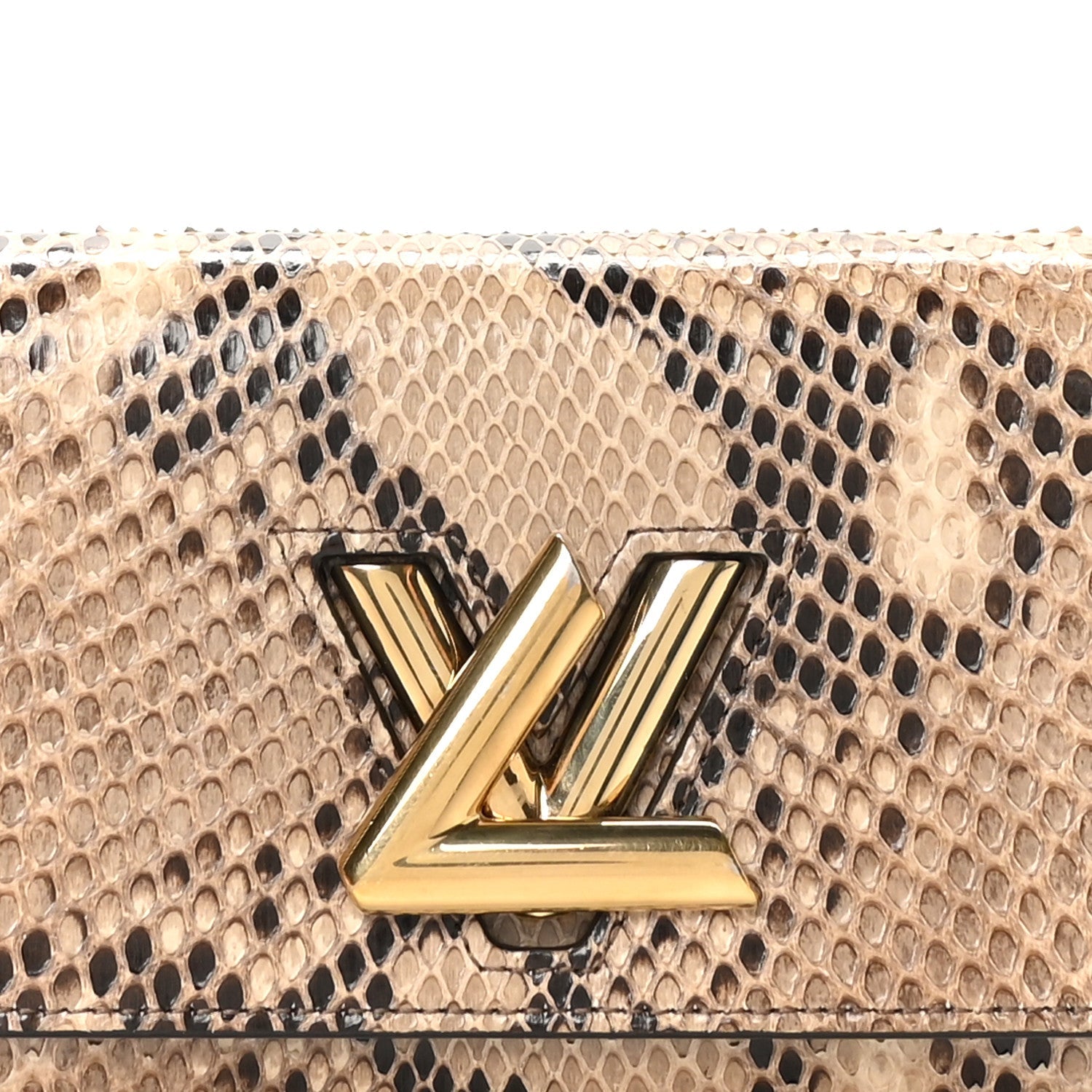 Louis Vuitton Snakeskin Twist Wallet Brown