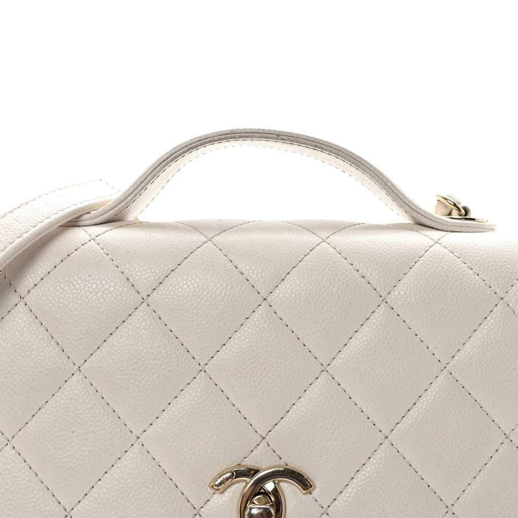 Chanel Caviar Quilted Medium Business Affinity Flap White