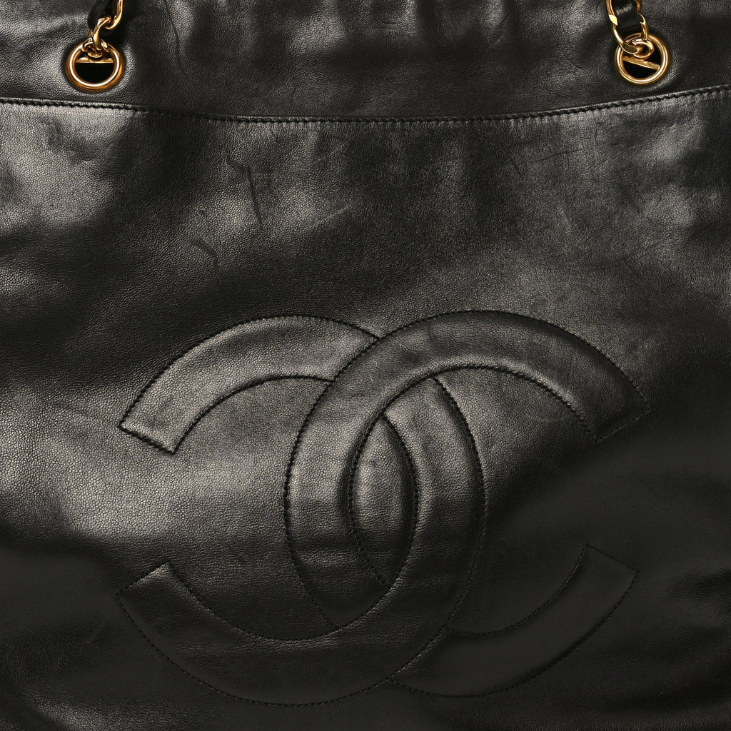 Chanel Lambskin CC Shoulder Bag Black