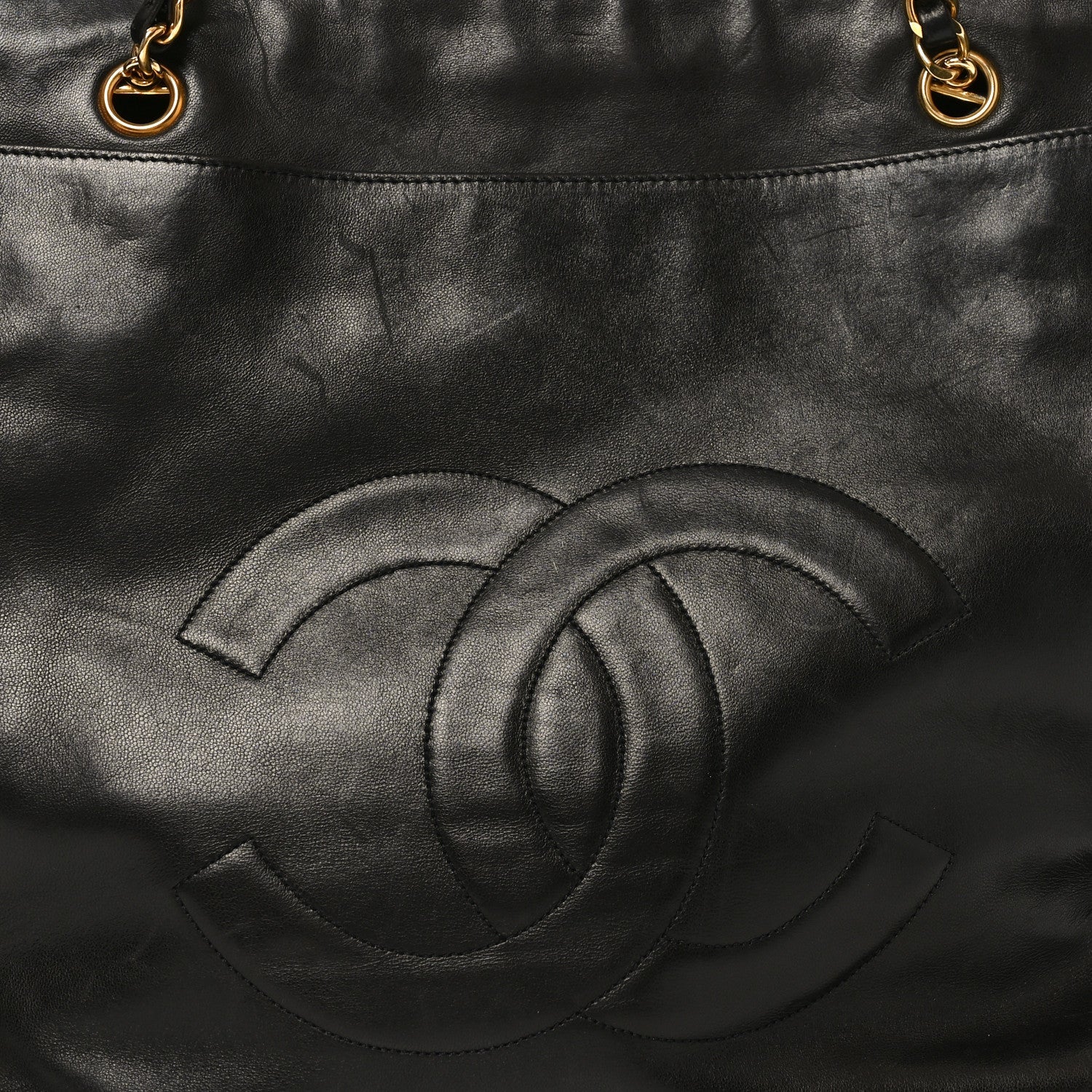 Chanel Lambskin CC Shoulder Bag Black
