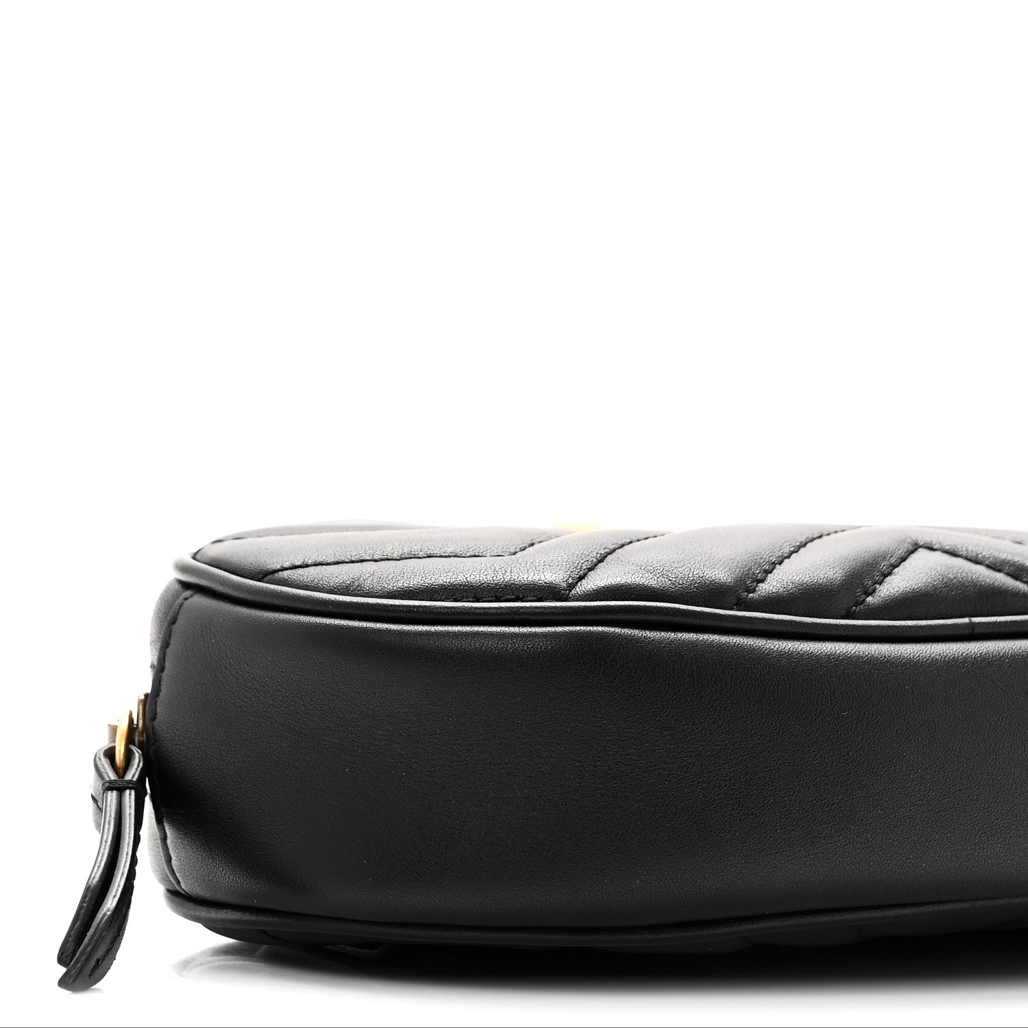 Gucci Calfskin Matelasse GG Marmont Belt Bag 85 34 Black