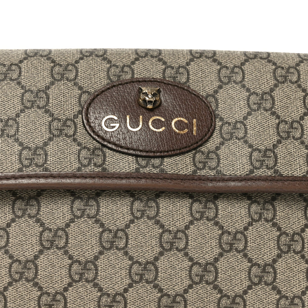 Gucci GG Supreme Monogram Neo Vintage Web Belt Bag Brown