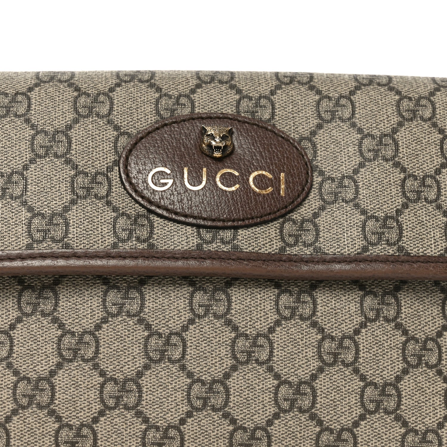 Gucci GG Supreme Monogram Neo Vintage Web Belt Bag Brown