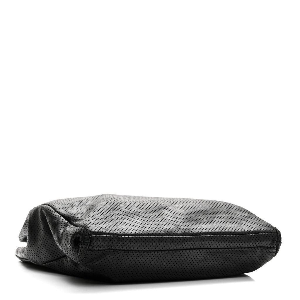 Chanel Calfskin Perforated Drill Tote Bag Black
