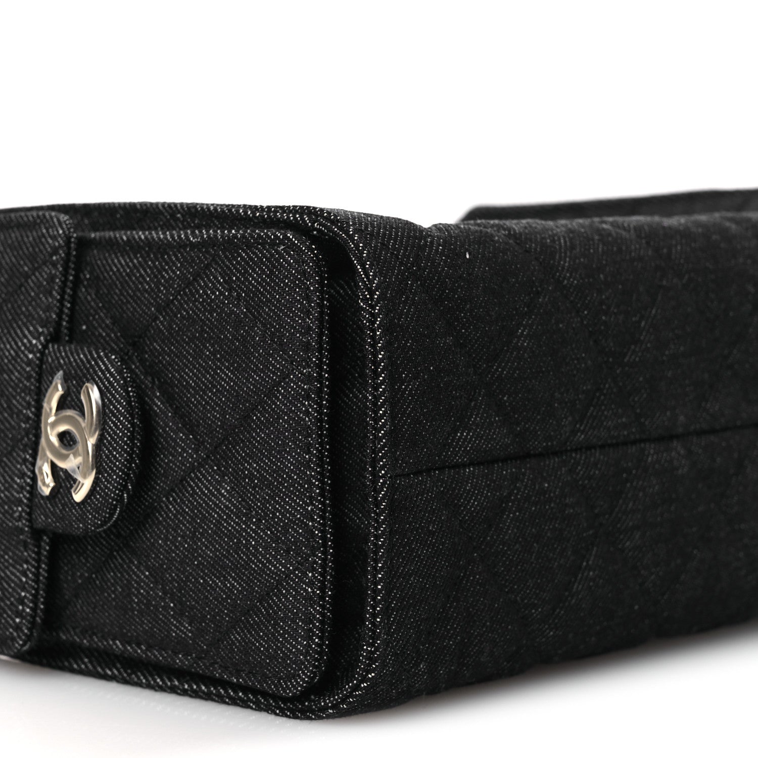 Chanel Denim Quilted Mini Chanel 25 Handbag Dark Blue