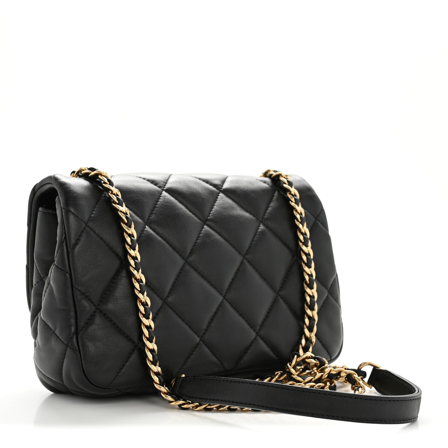 Chanel Lambskin Quilted Mini Flap Black