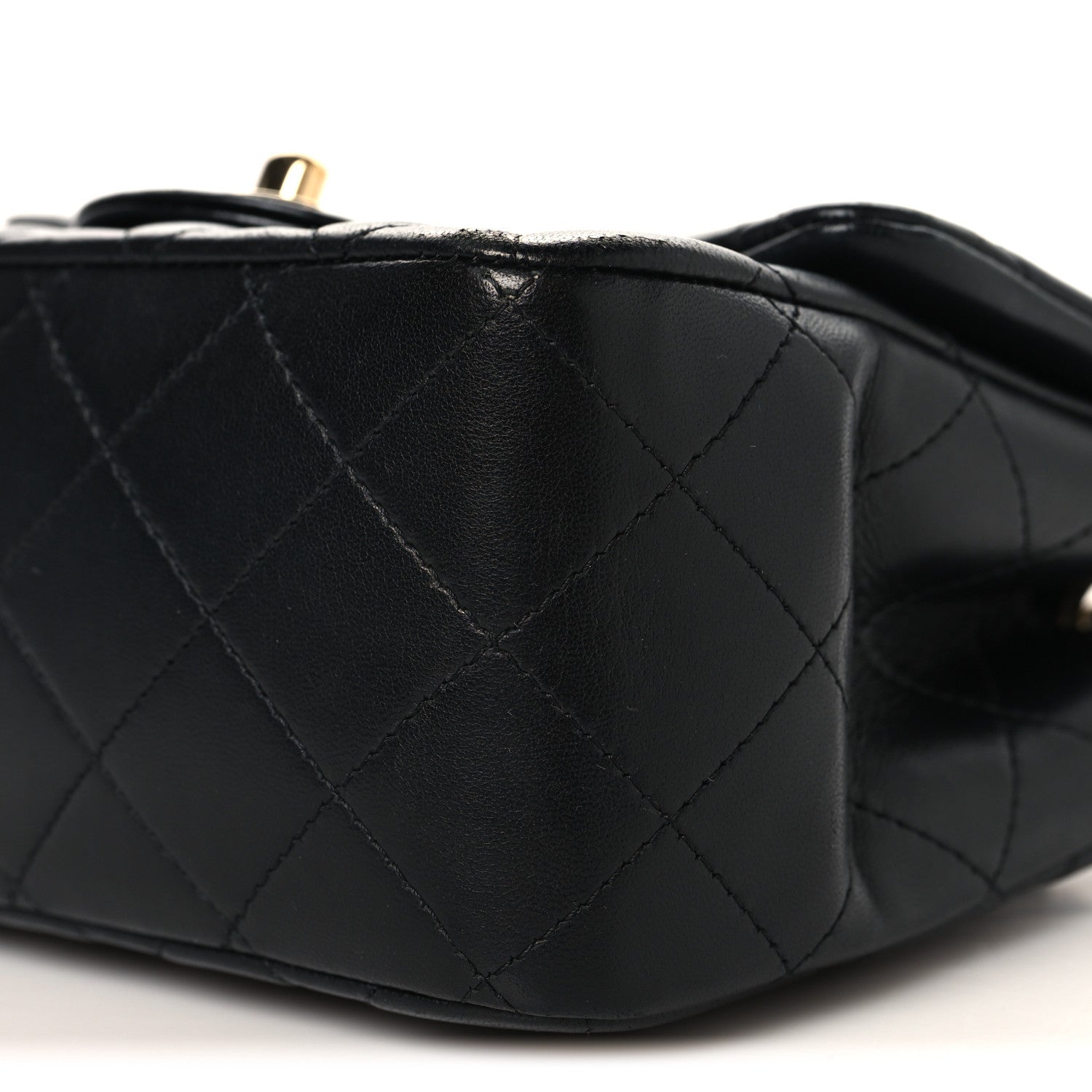 Chanel Lambskin Quilted Mini Square Flap Black