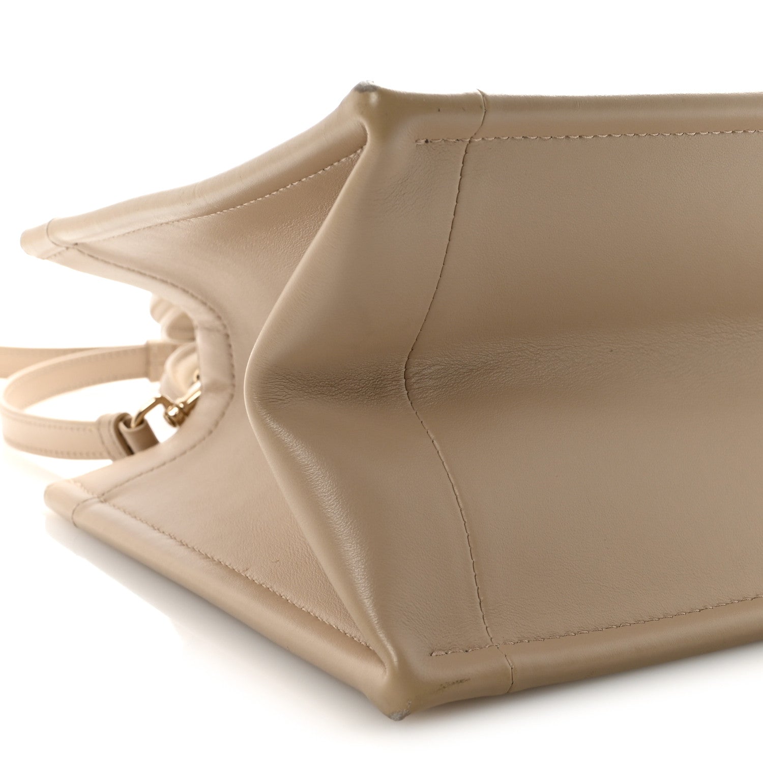 Christian Dior Calfskin Macro Cannage Small Book Tote Taupe