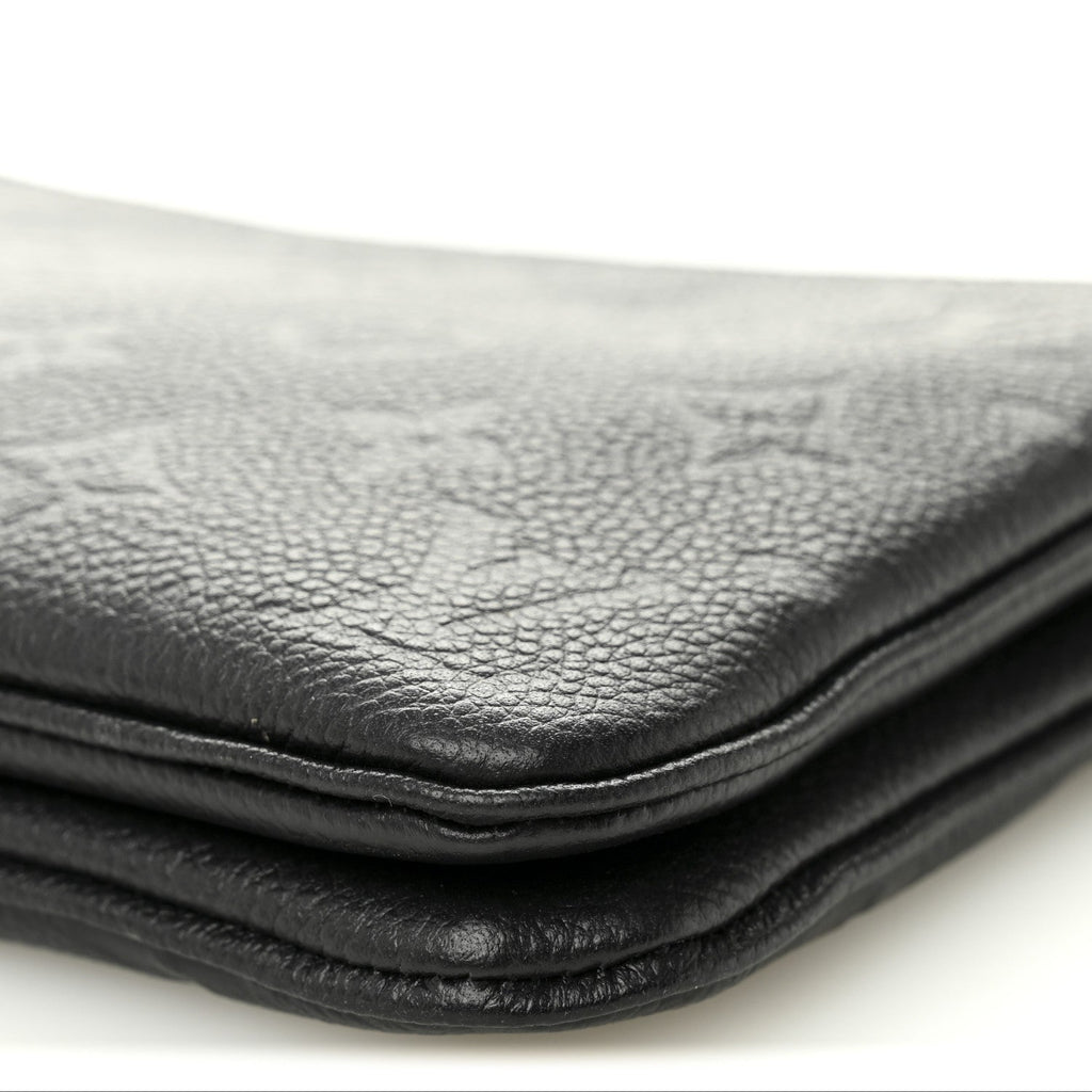 Louis Vuitton Empreinte Double Zip Pochette Black
