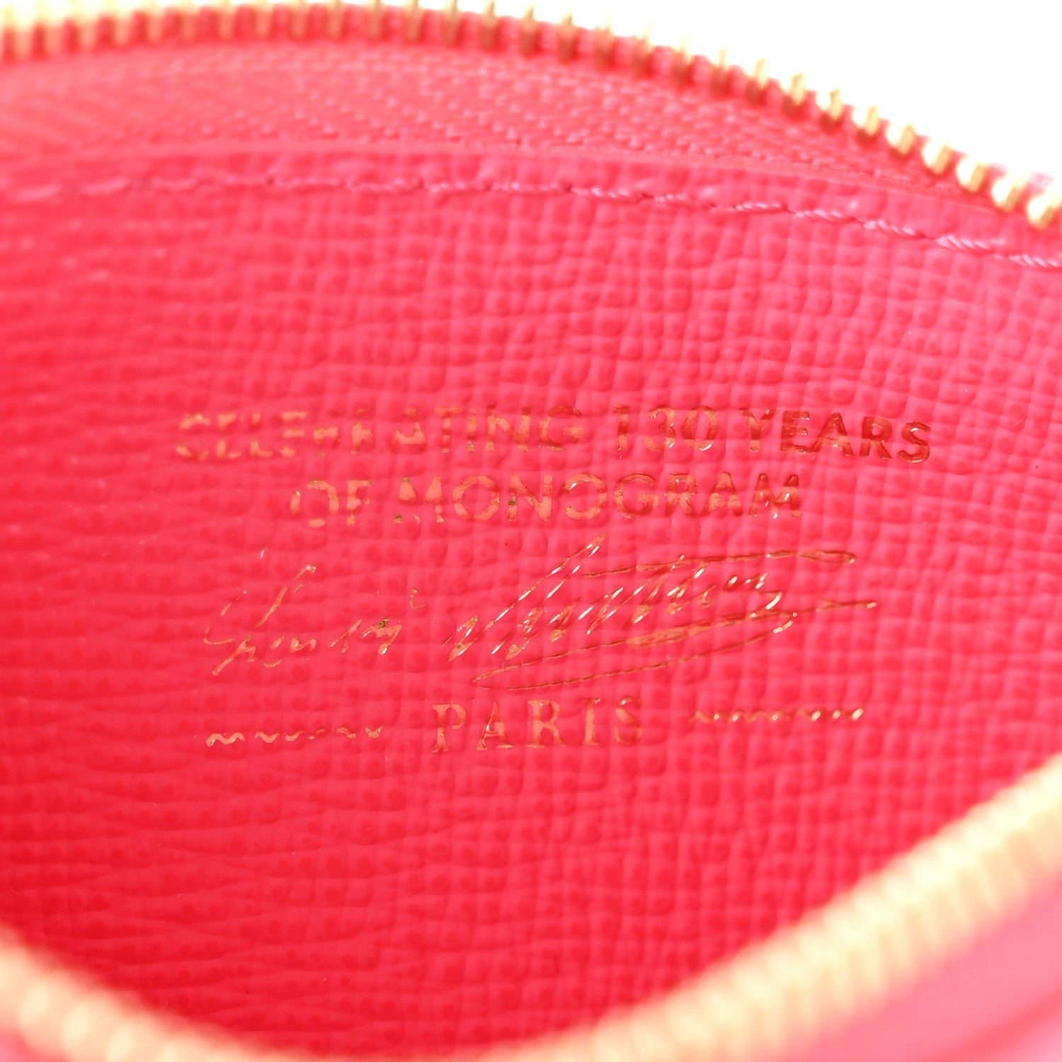 Louis Vuitton Monogram Origine Lin Key Pouch Rose Ruban