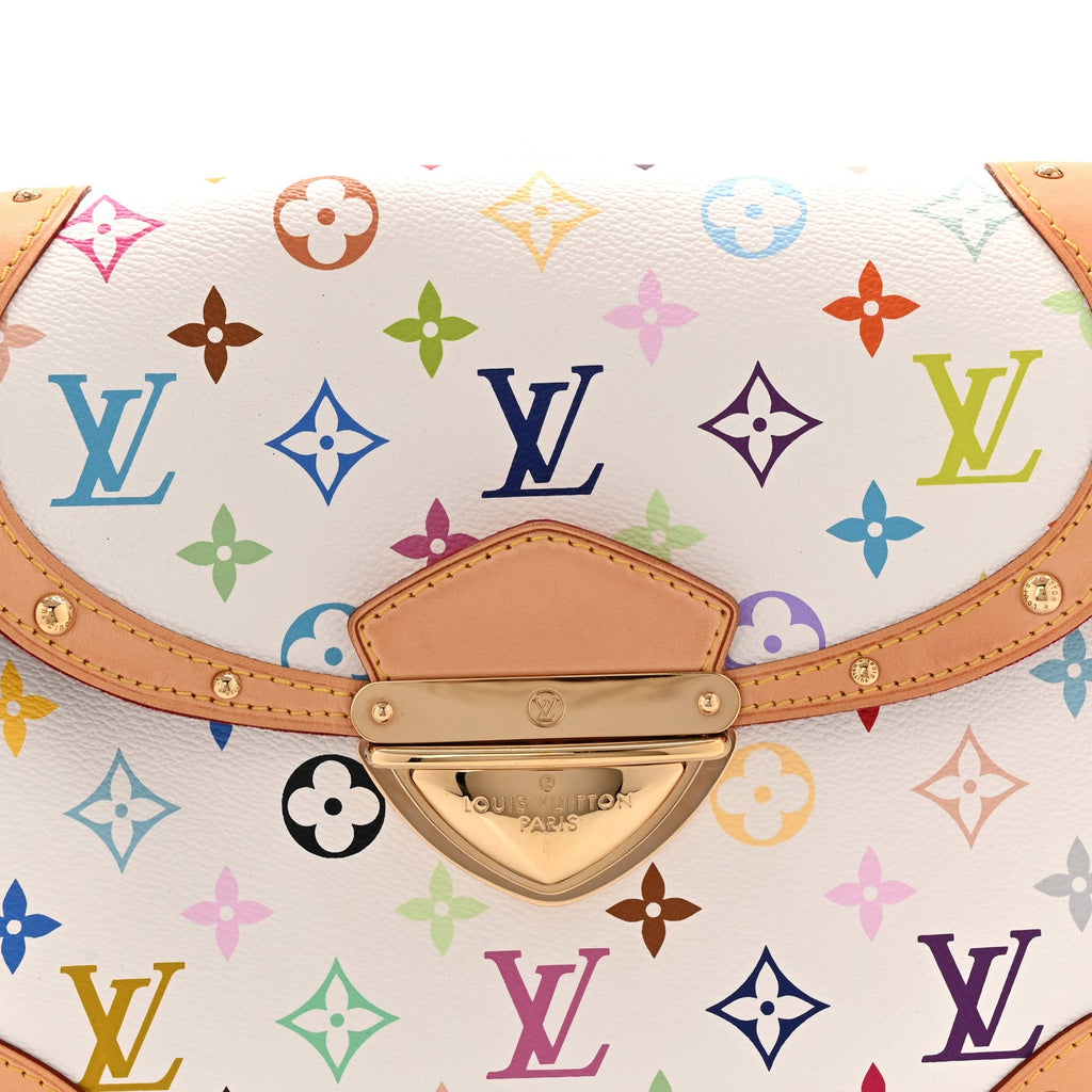 Louis Vuitton Monogram Multicolor Beverly MM White
