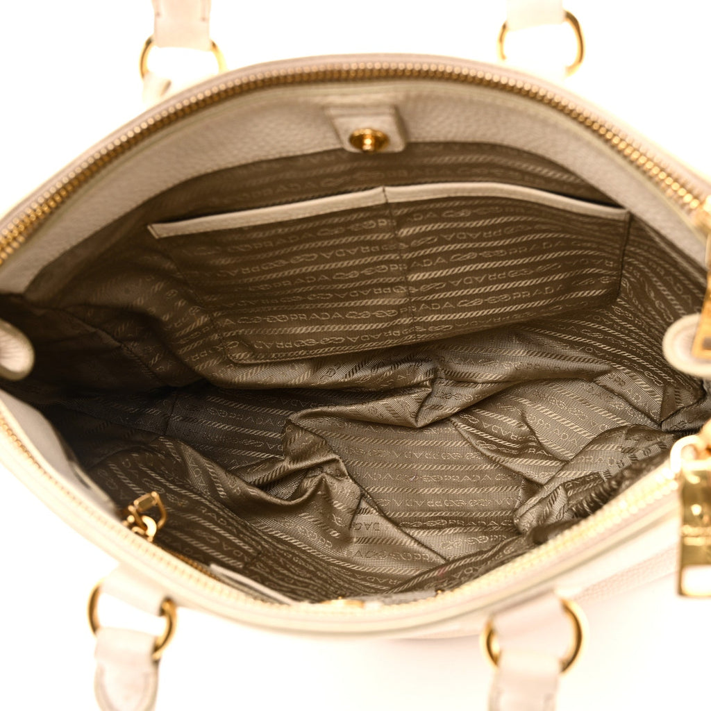 Prada Vitello Daino Tote Talco