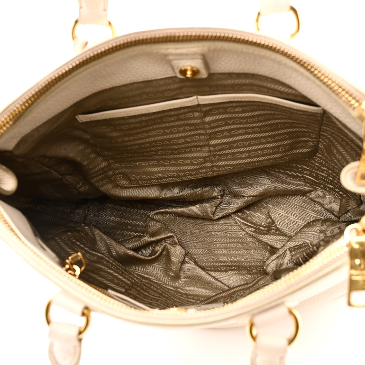 Prada Vitello Daino Tote Talco