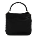 Gucci Nylon Bamboo Hobo Black