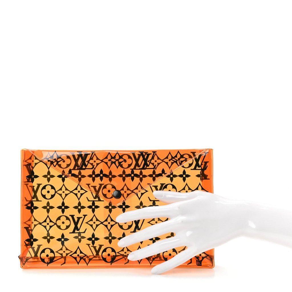 Louis Vuitton PVC Monogram Printed Envelope Pouch Orange