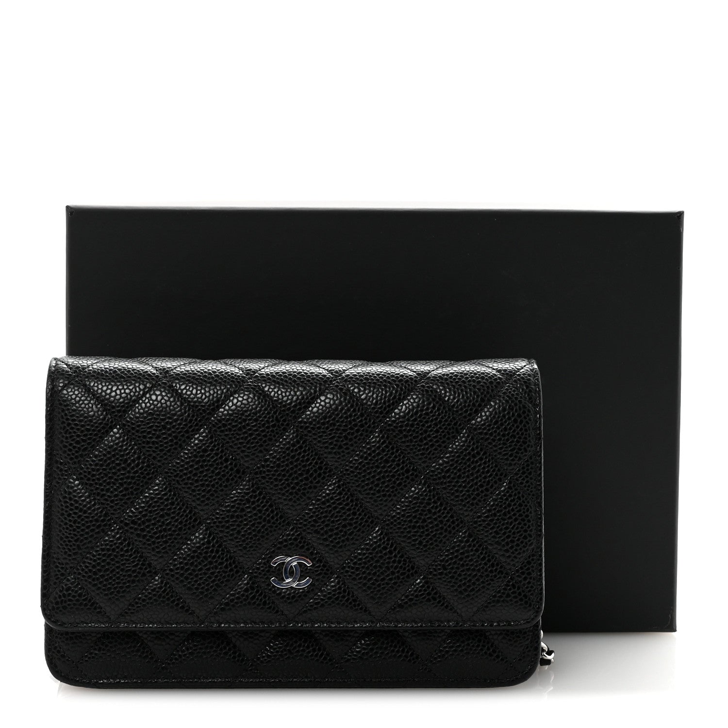 Chanel Caviar Quilted Wallet on Chain WOC Black