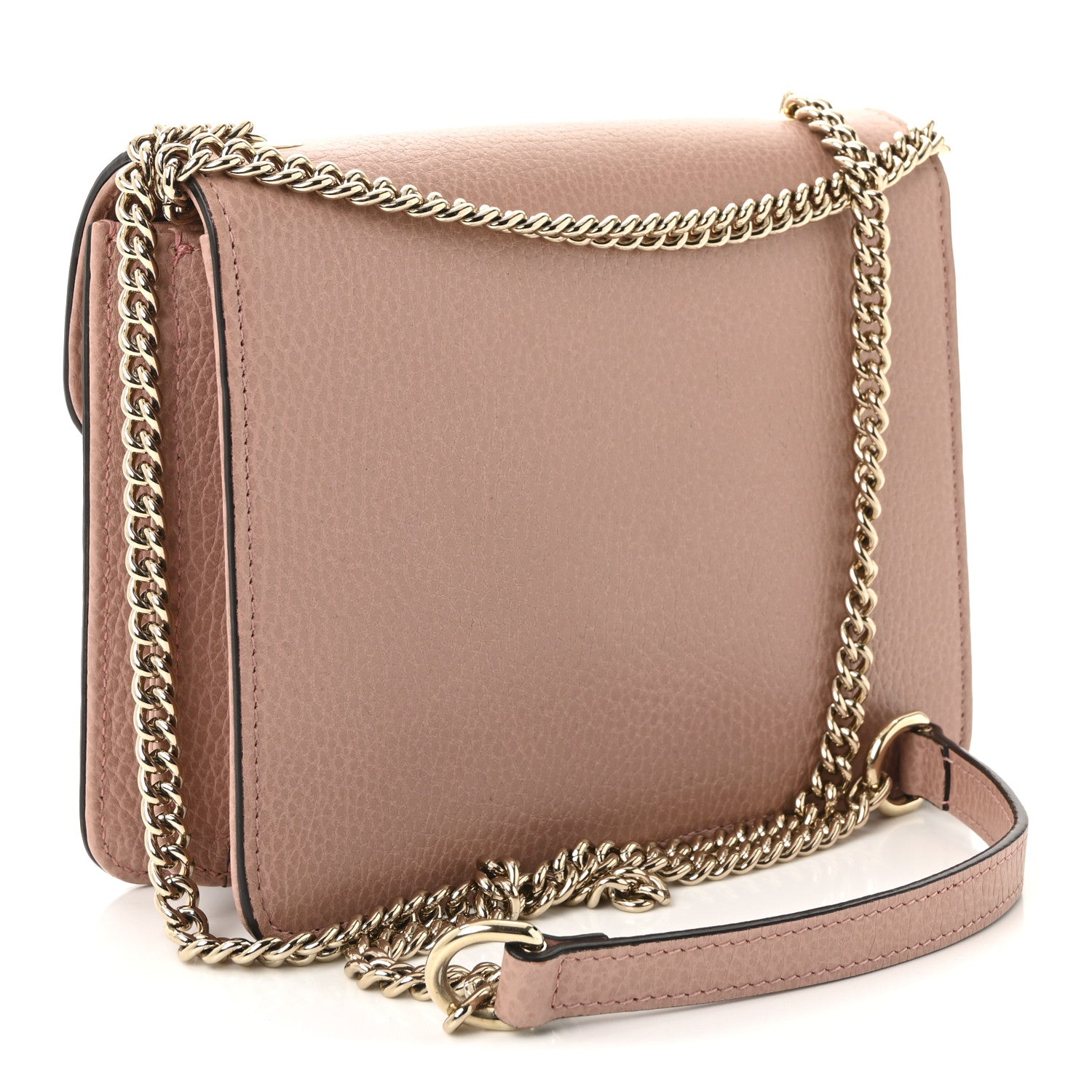 Gucci Dollar Calfskin Small Interlocking G Shoulder Bag Soft Pink