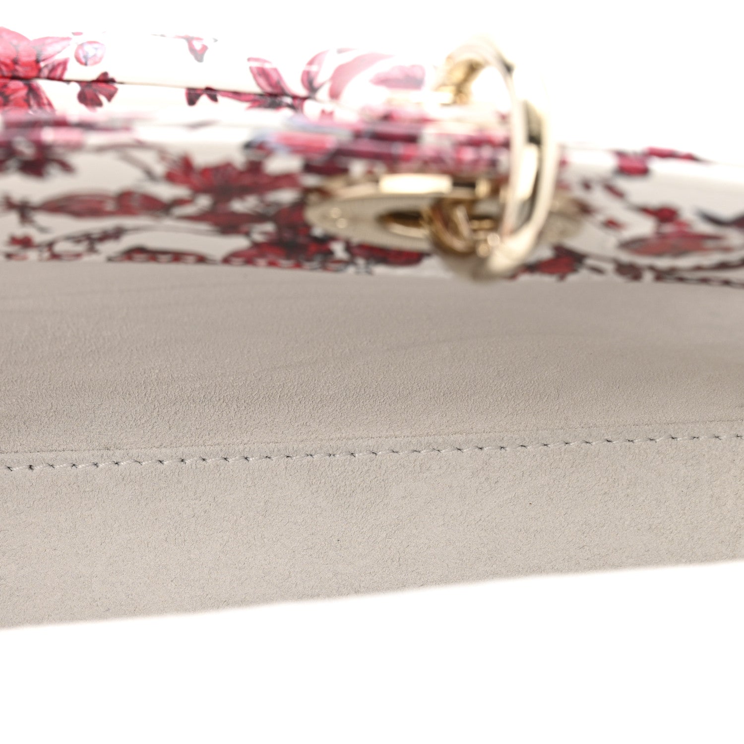 Christian Dior Calfskin Le Coeur Des Papillons Small Lady D-Joy White