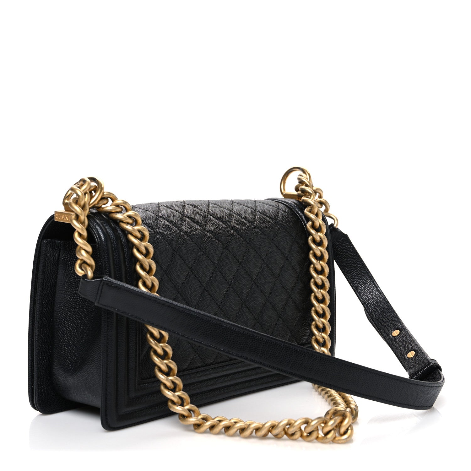 Chanel Caviar Quilted Medium Boy Flap Black