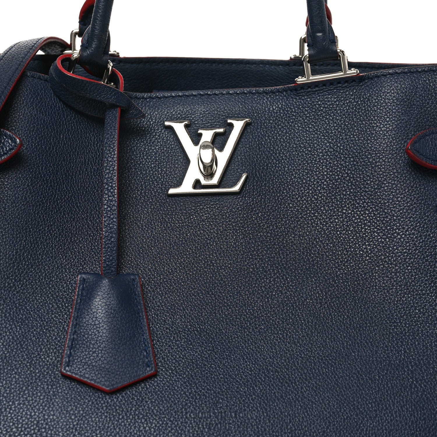 Louis Vuitton Calfskin Lockme Day Marine Rouge