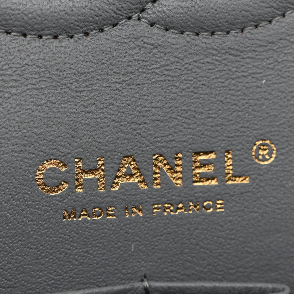 Chanel Caviar Quilted Medium Double Flap Grey