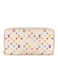 Louis Vuitton Monogram Multicolor Zippy Wallet White Litchi