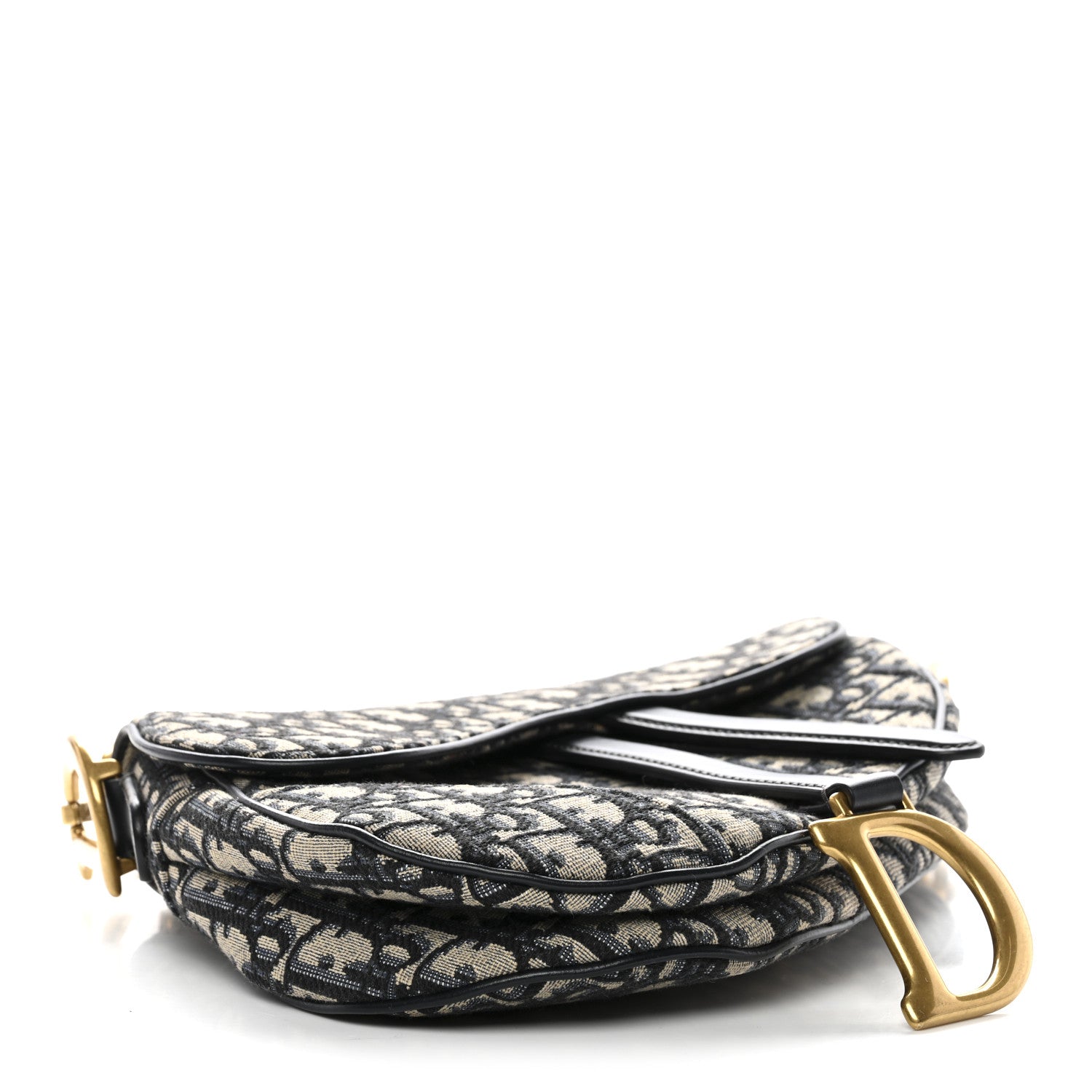 Christian Dior Oblique Saddle Bag Blue