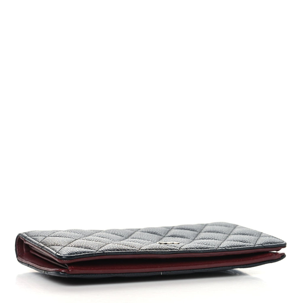 Caviar Quilted Yen Wallet Black