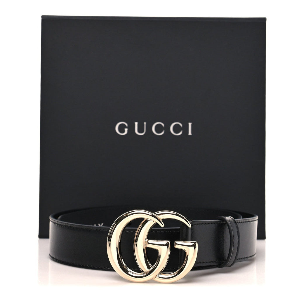 Gucci Plutone Calfskin Double G 30mm Belt 70 28 Black