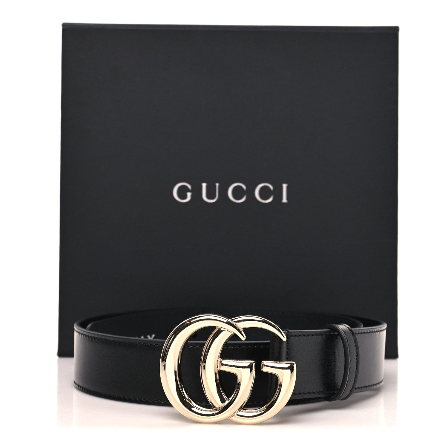 Gucci Plutone Calfskin Double G 30mm Belt 70 28 Black