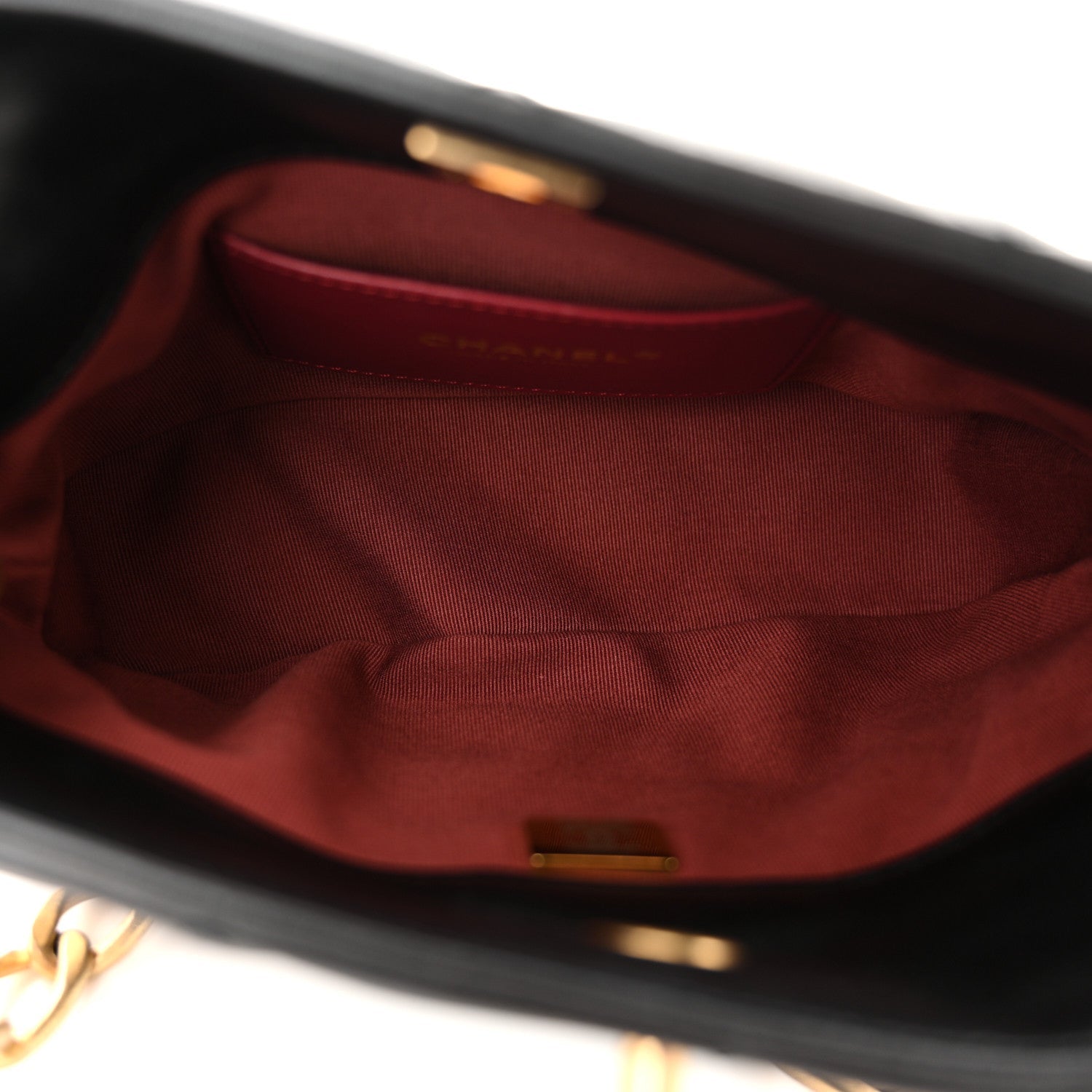 Chanel Lambskin Quilted Small CC Chain Hobo Black