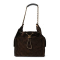 Chanel Suede Quilted Medium Chanel 25 Handbag Dark Brown