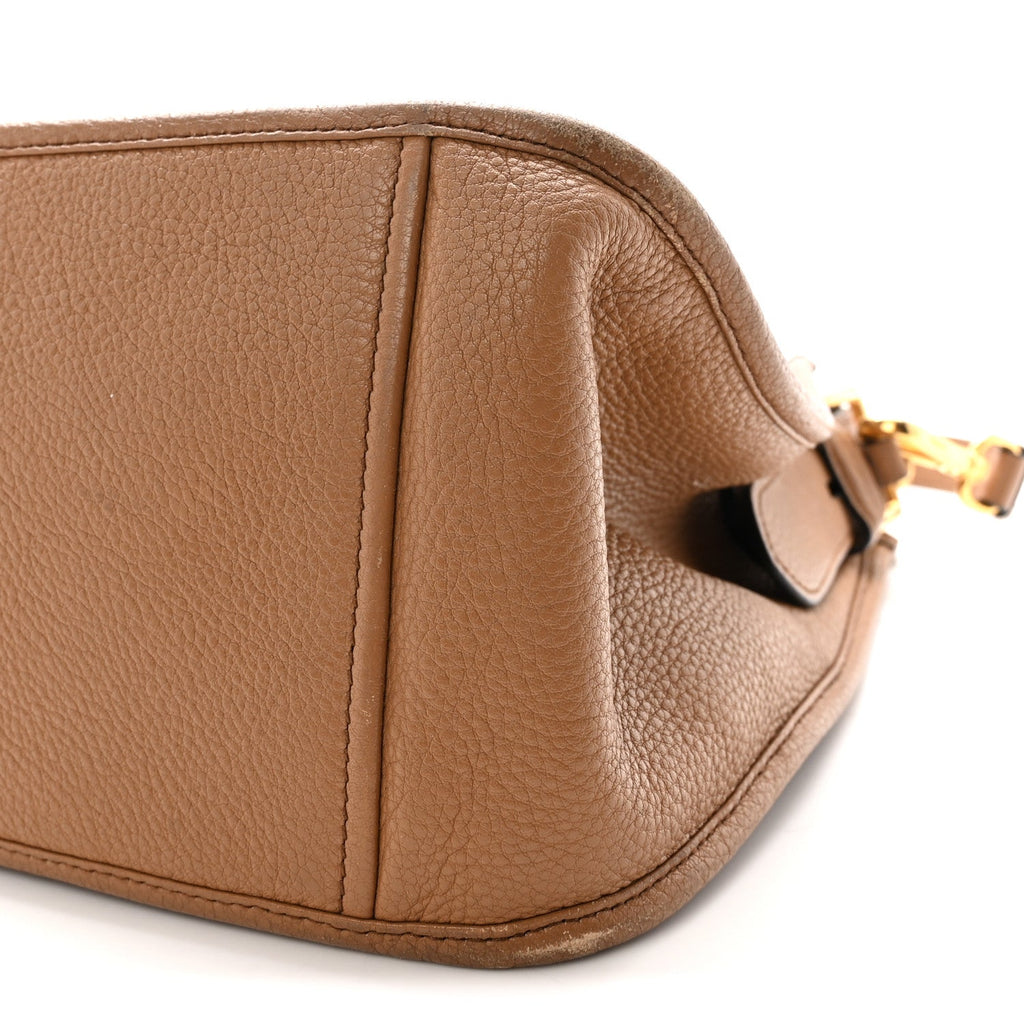 Prada Vitello Daino Hobo Messenger Bag Caramel