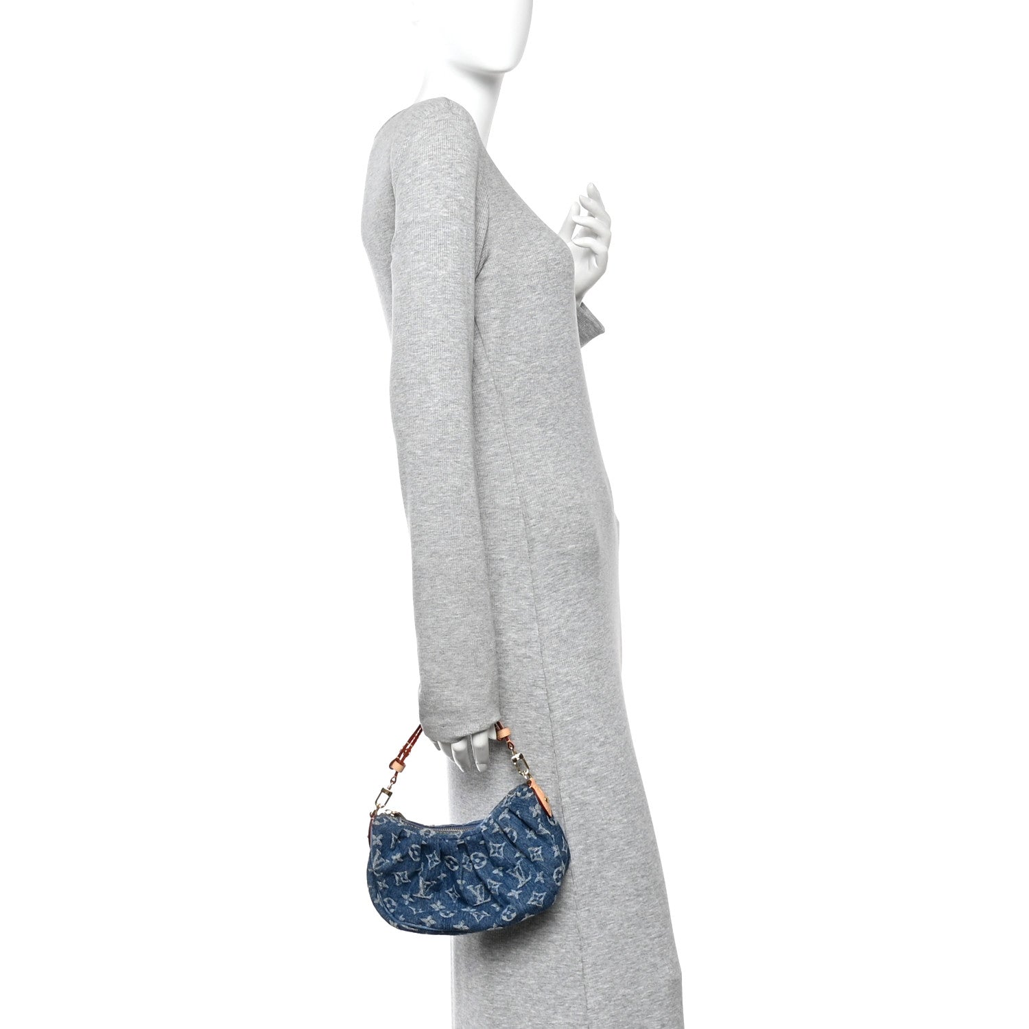 Louis Vuitton Monogram Denim Pochette Valley Blue