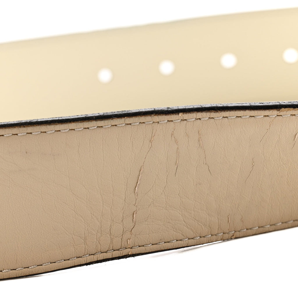 Gucci Calfskin Double G 40mm Belt 85 34 Mystic White