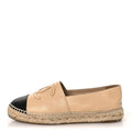 Lambskin CC Espadrilles 37 Beige Black