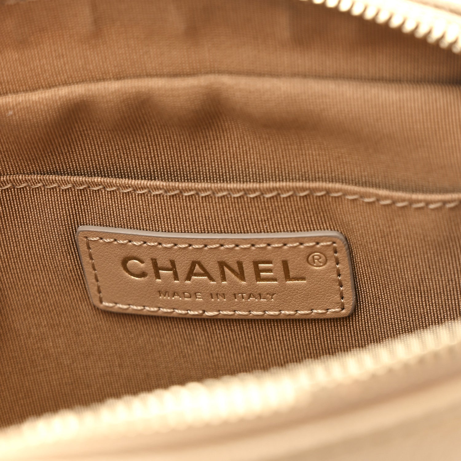 Chanel Metallic Calfskin Quilted Waist Bag Gold