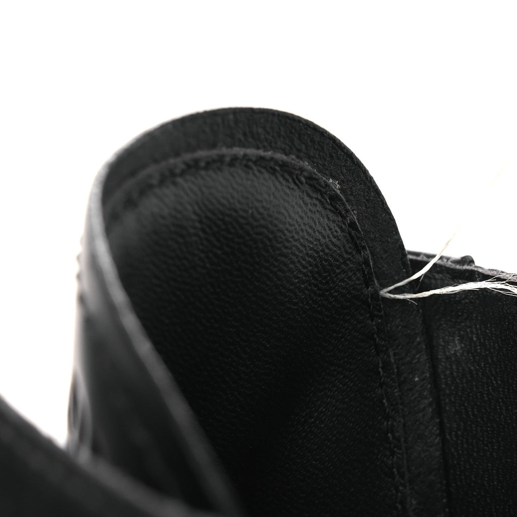Prada Spazzolato Rois Nylon Metal Triangle Logo Monolith Pouch Pocket 55mm Boots 37 Black