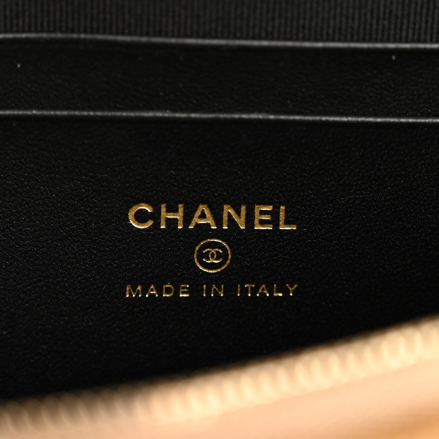 Chanel Suede Calfskin Shiny Lambskin Quilted Top Handle Slim Vanity Case With Chain Beige Black