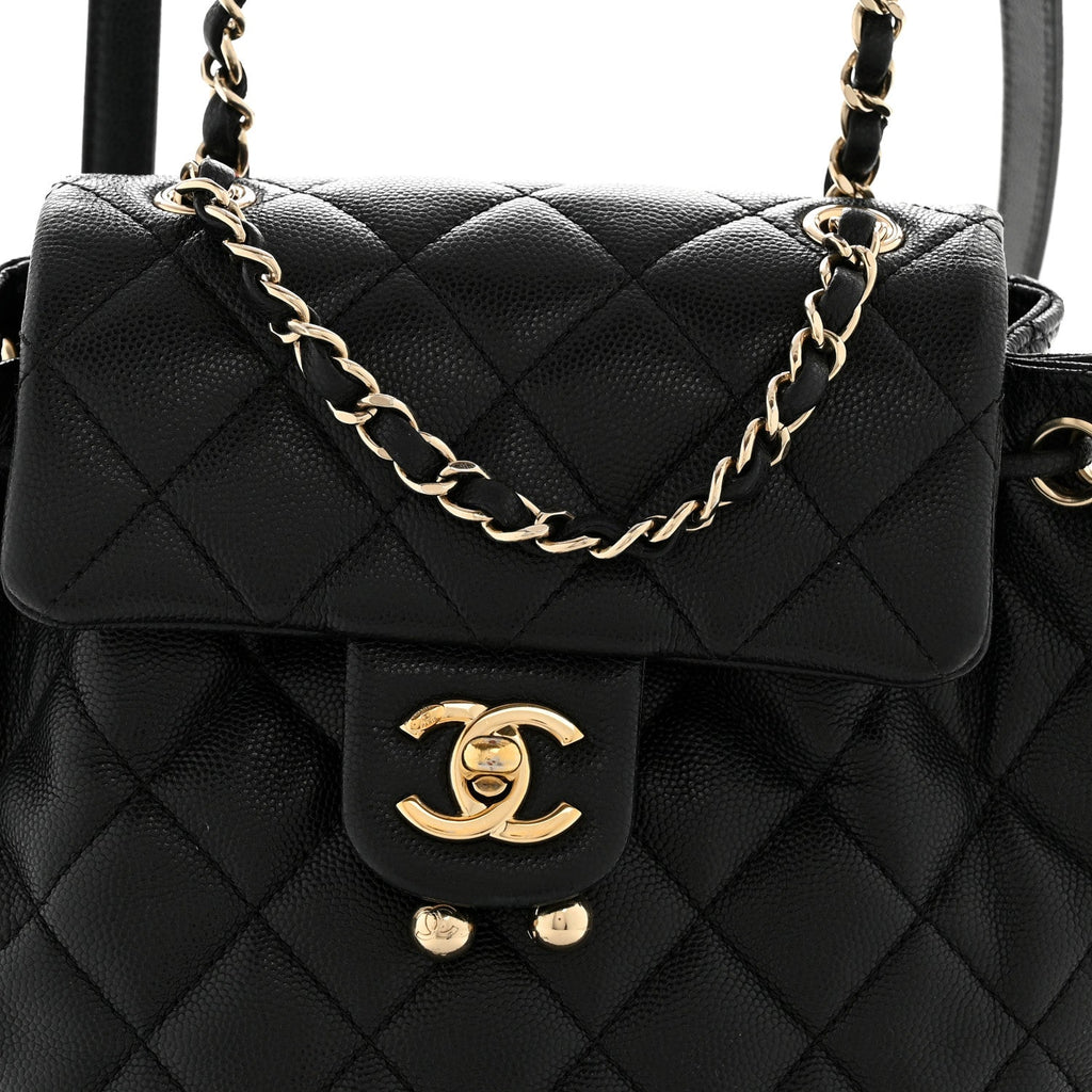 Chanel Caviar Quilted Mini Urban Spirit Backpack Black