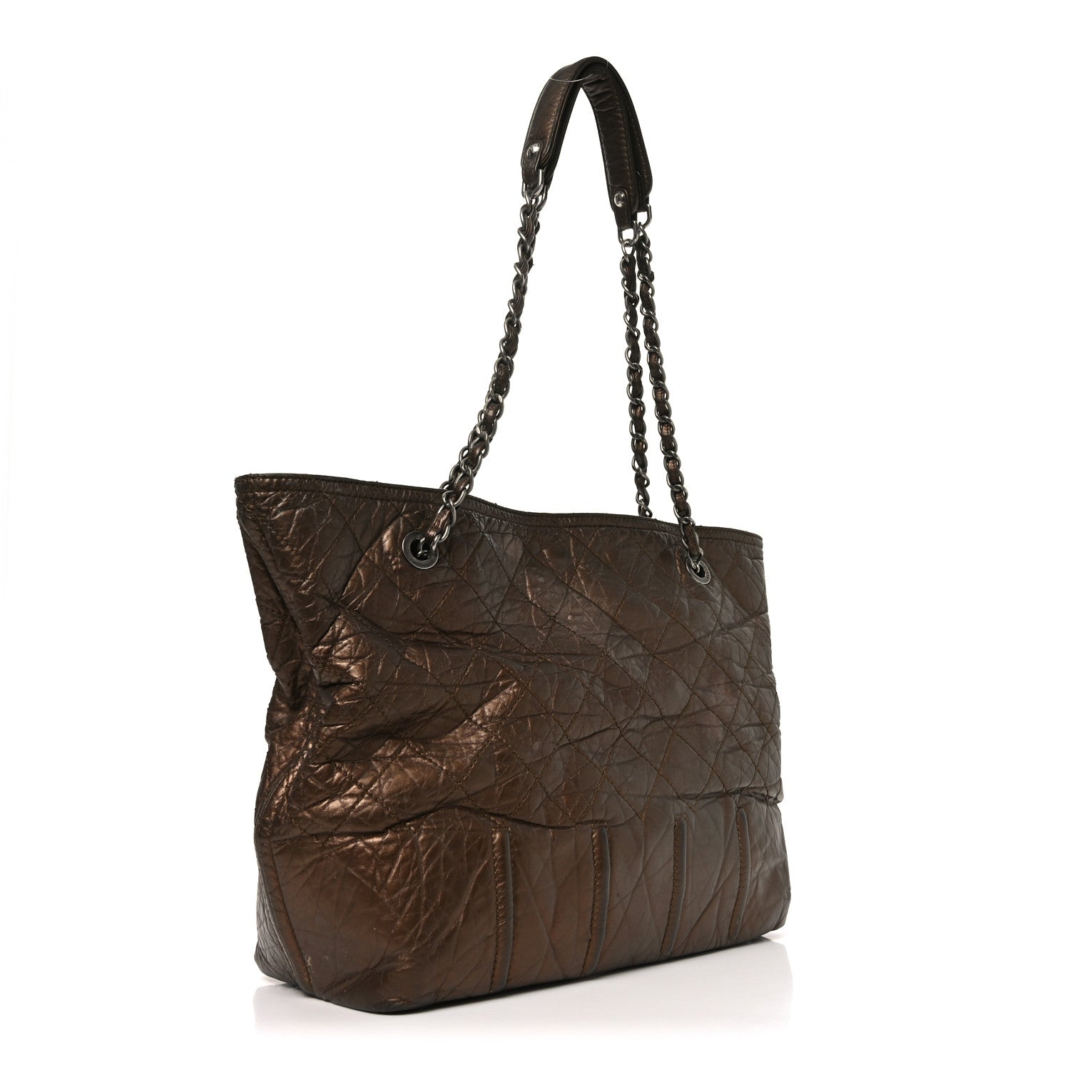 Chanel Metallic Aged Calfskin Large Shopping In Moscow Tote Bronze