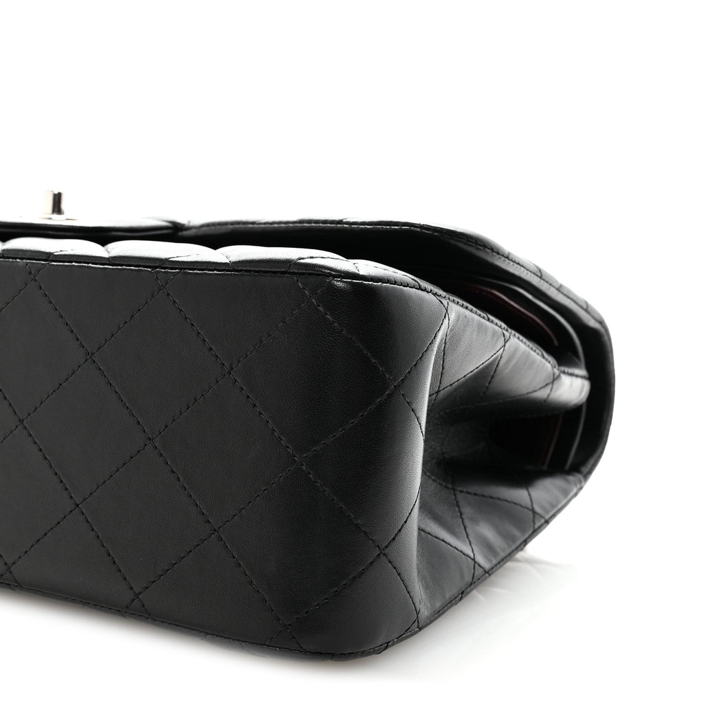 Chanel Lambskin Quilted Jumbo Double Flap Black