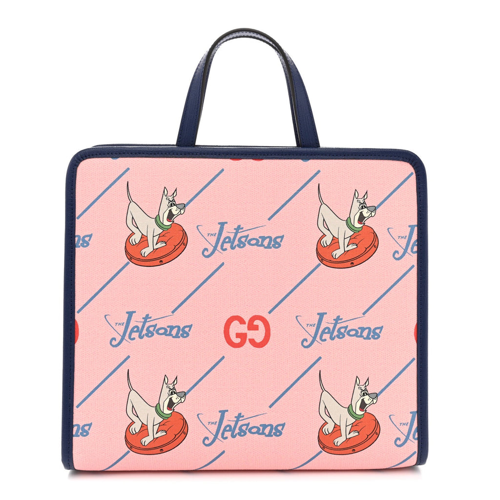 Gucci Coated Canvas Interlocking G The Jetsons Childrens Tote  Pink Multicolor