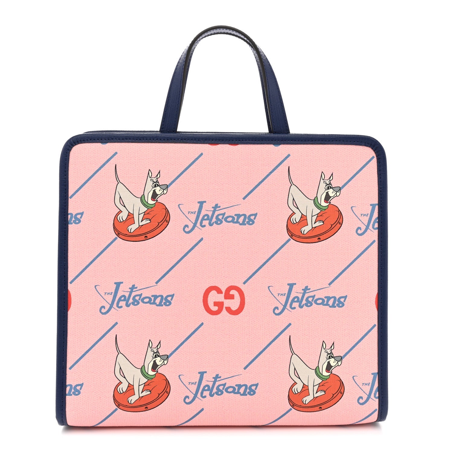 Gucci Coated Canvas Interlocking G The Jetsons Childrens Tote  Pink Multicolor