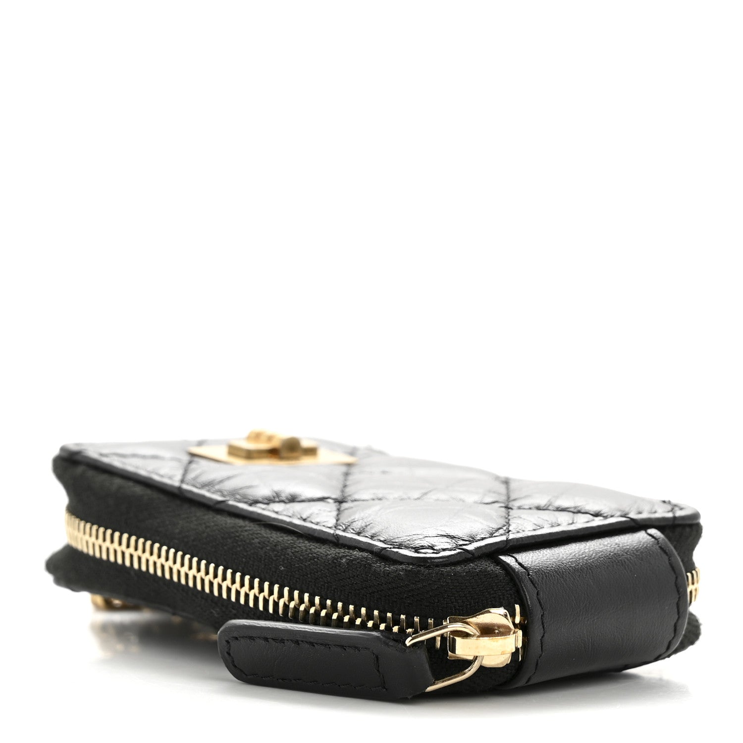 Chanel Aged Calfskin Quilted 2.55 Reissue Clutch With Chain Black