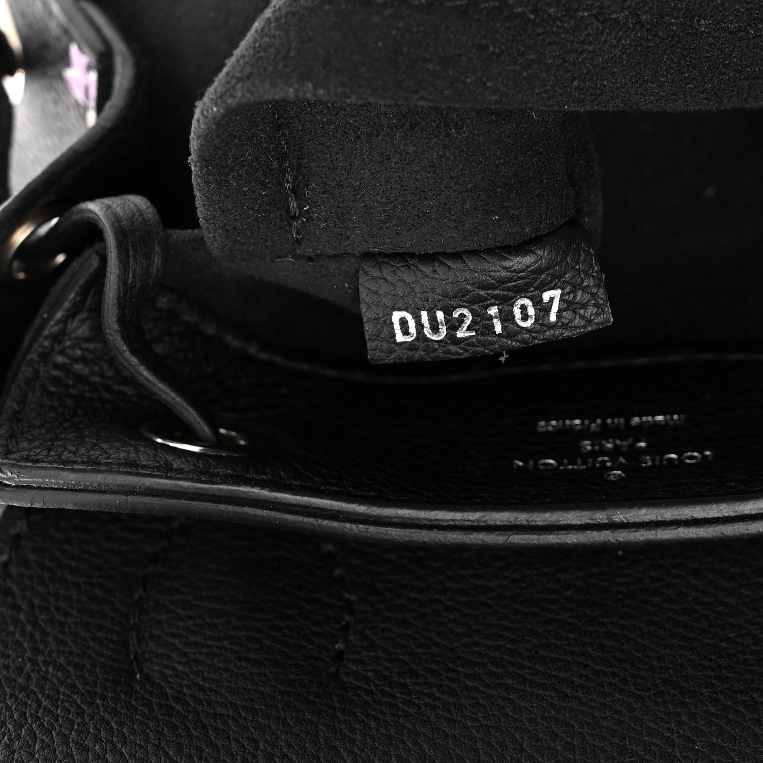 Louis Vuitton Calfskin Flower Lockme Mini Backpack Black Multicolor