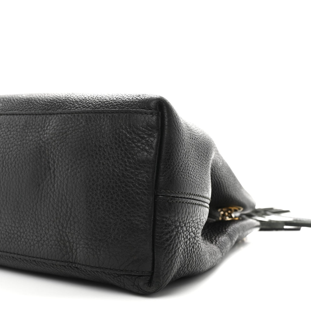 Gucci Pebbled Calfskin Medium Soho Chain Shoulder Bag Black
