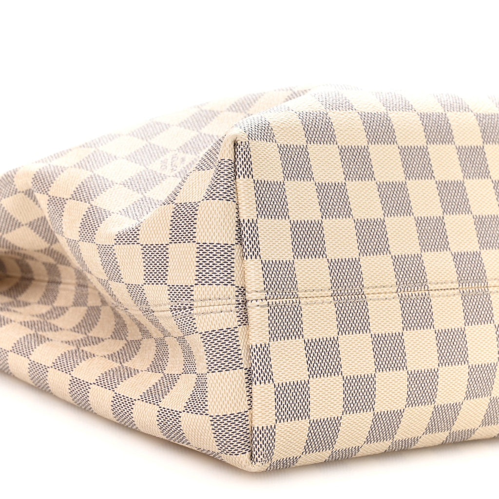 Louis Vuitton Damier Azur Graceful MM Rose Ballerine