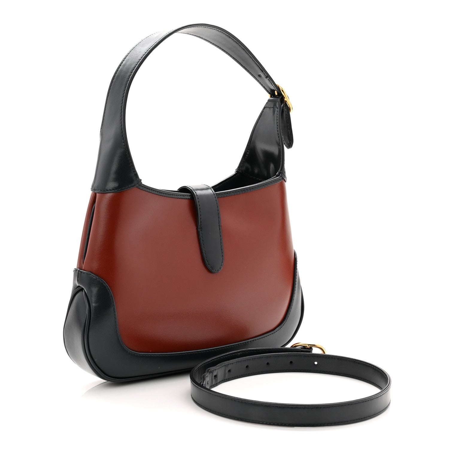 Gucci Boarded Dyana Lux Calfskin Bi-Color Small Jackie 1961 Hobo Mineral Red Blue