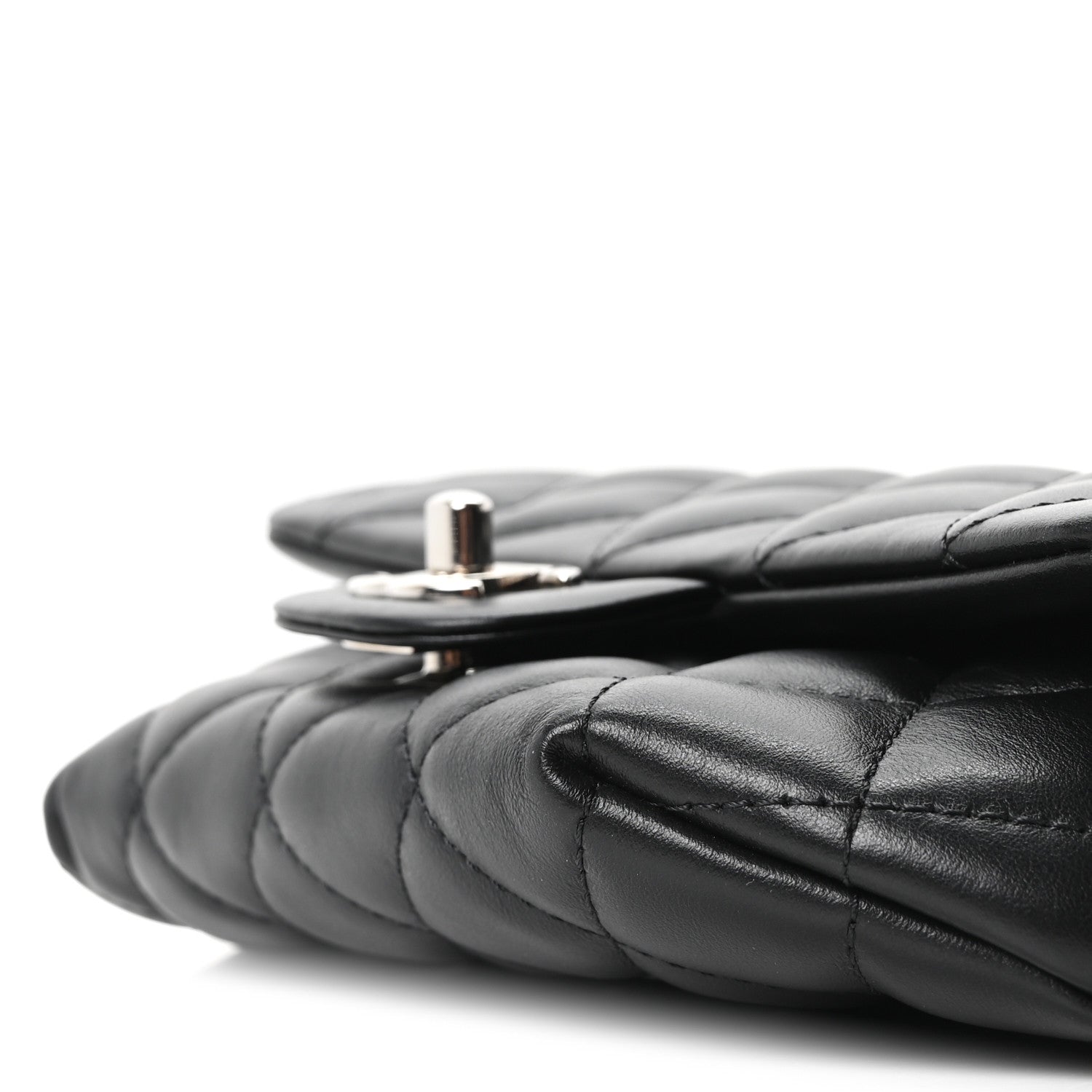 Chanel Calfskin Quilted CC Uniform Flap Belt Bag Black